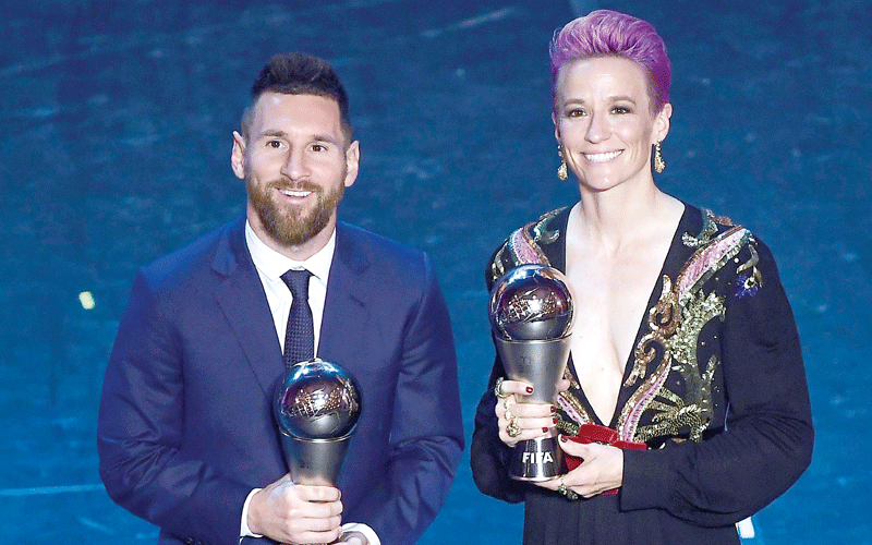 Messi, Rapinoe clinch World Player of the Year awards