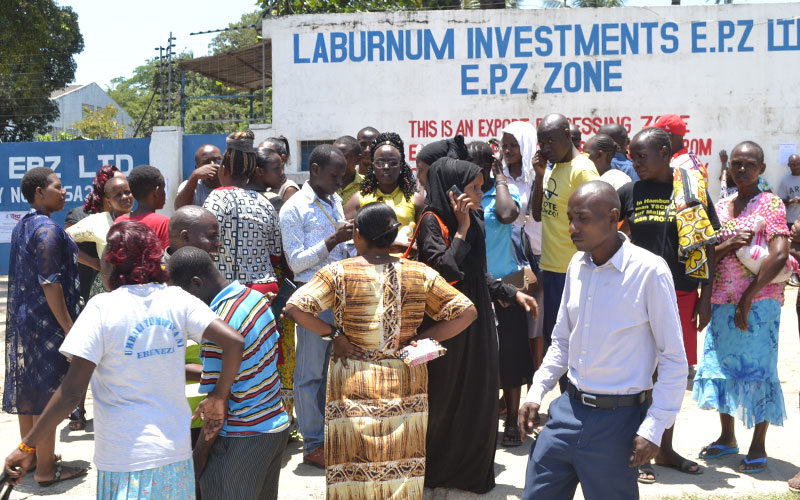 Export Processing Zone workers in Mombasa down tools