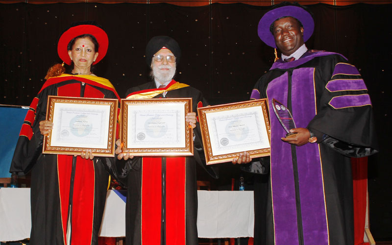 Three Kenyans honoured by an international institution for humanity work