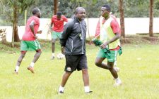 Coach Franics Kimanzi during the team’s training session at Namugongo grounds, in Kampala, Uganda. PHOTO/Rodgers Ndegwa