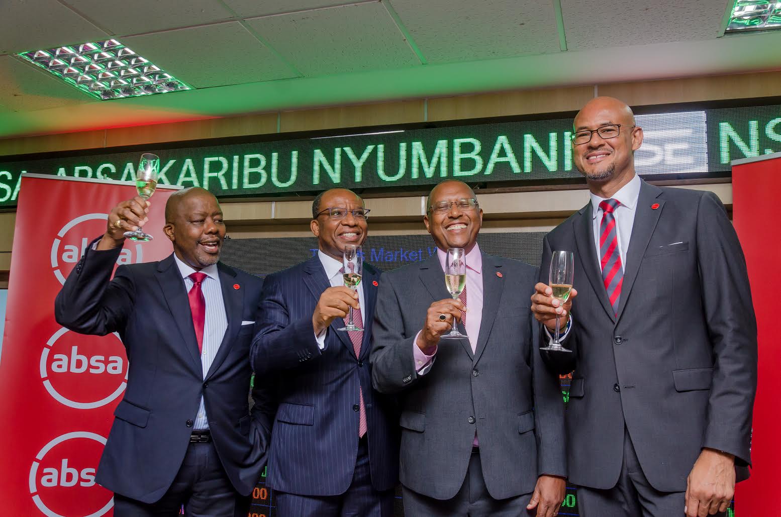 Absa Bank Kenya PLC celebrates official ticker at bourse