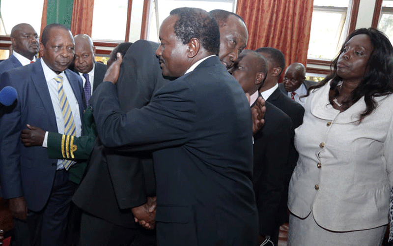 Raila, Kalonzo pay their last  respects to President Moi