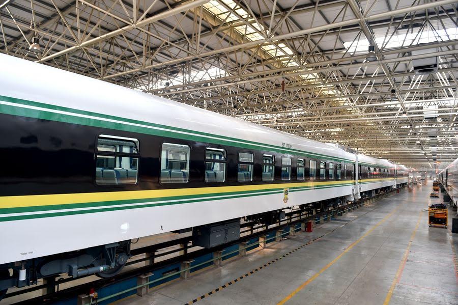 China-made train coaches ready for shipment to Nigeria