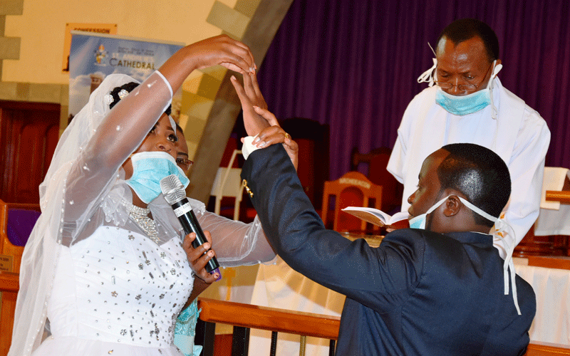 Thika couple exchange vows despite Covid-19 cutbacks