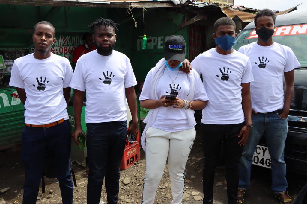 Nadia gives donations, carries out COVID-19 awareness in informal settlements