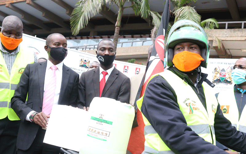 Kenya Pipeline donates 24,000 litres of hand sanitisers for public use
