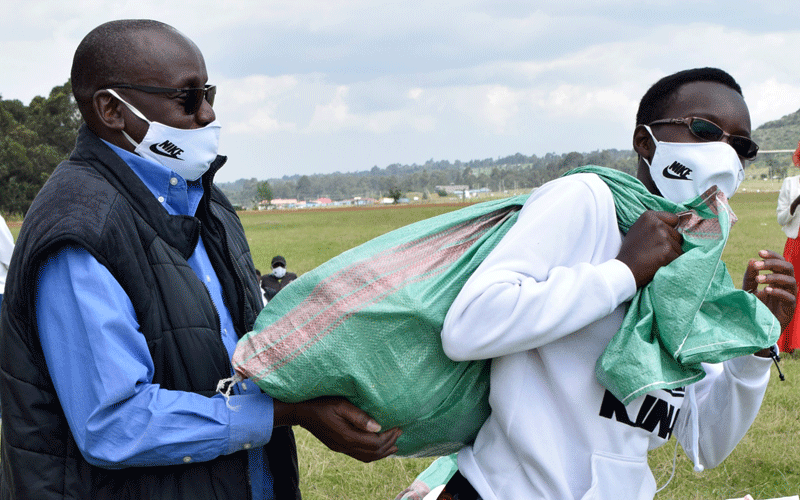 Spontaneous activity recorded as athletes put on their training, running gear