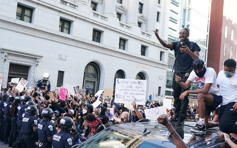 Violence erupts across US on the sixth day of protests