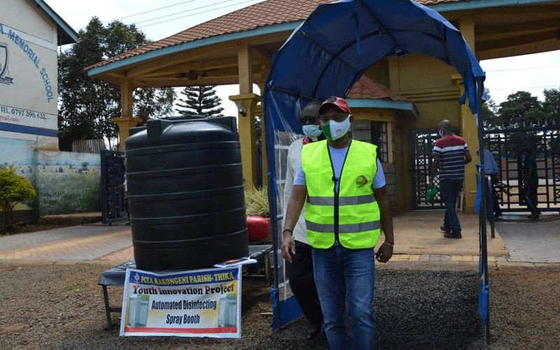Youths invent spray booth to help fight Covid-19 crisis