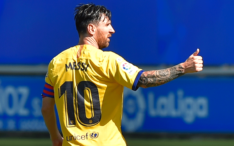 Barca’s Argentine star secures record seventh golden boot award