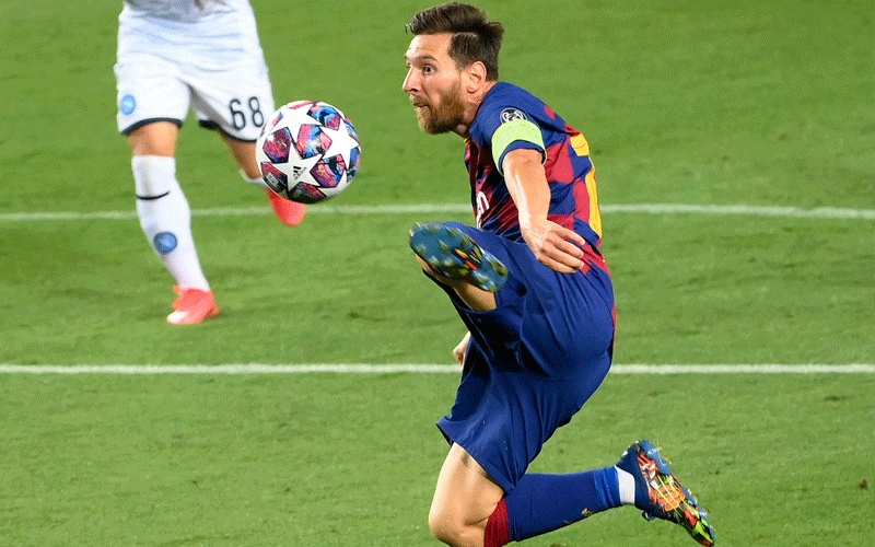 Argentine steers Barca past Napoli as Spanish set up quarterfinal clash