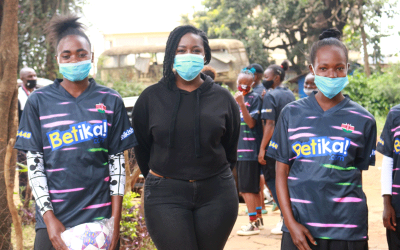 Betika donate kits, balls to Westlands girls teams