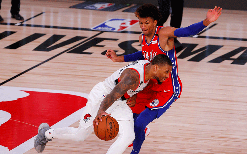 Lillard scores 51 in Portland win as Sixers lose Embiid