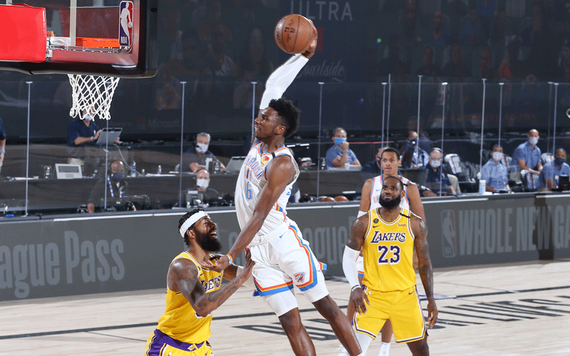 Oklahoma City thumps LA side, Raptors and Celtics notch wins