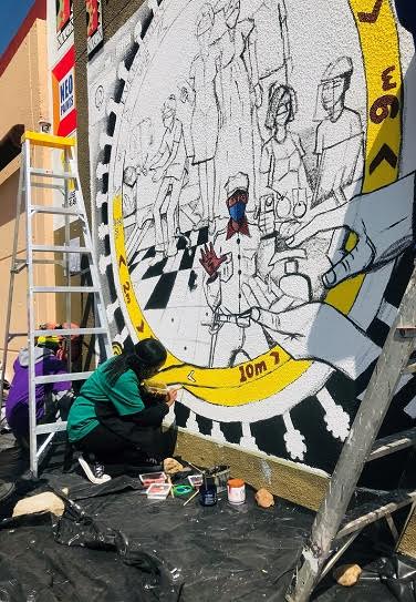 Visual artists paint mural illustrating Namibia’s COVID-19 fight