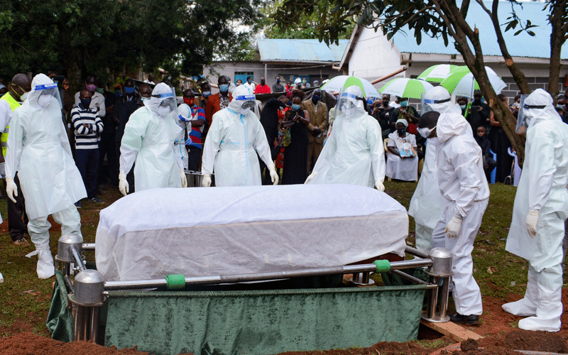 Burials were muted affair, even for those without virus