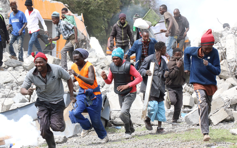 Running battles as Nakuru demolitions enter day three