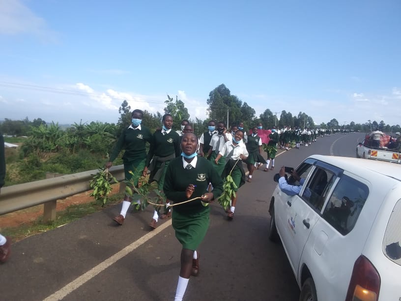 Lugulu Girls students demonstrate over alleged defilement by a stranger