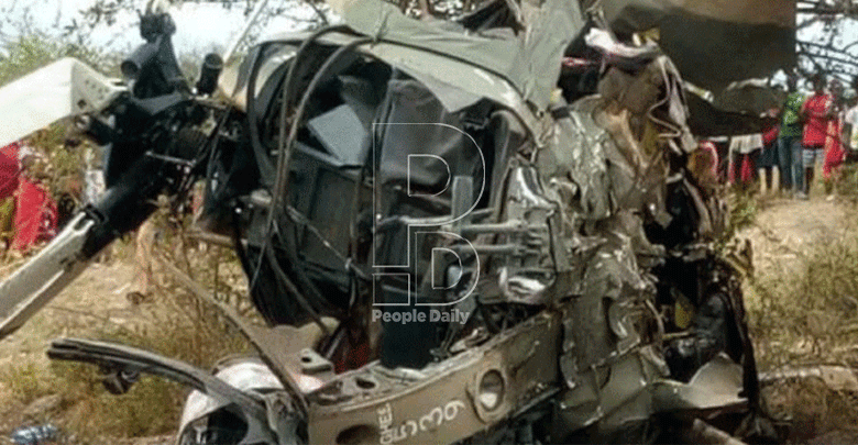 Military chopper crashes at Tsavo shortly after morning take-off