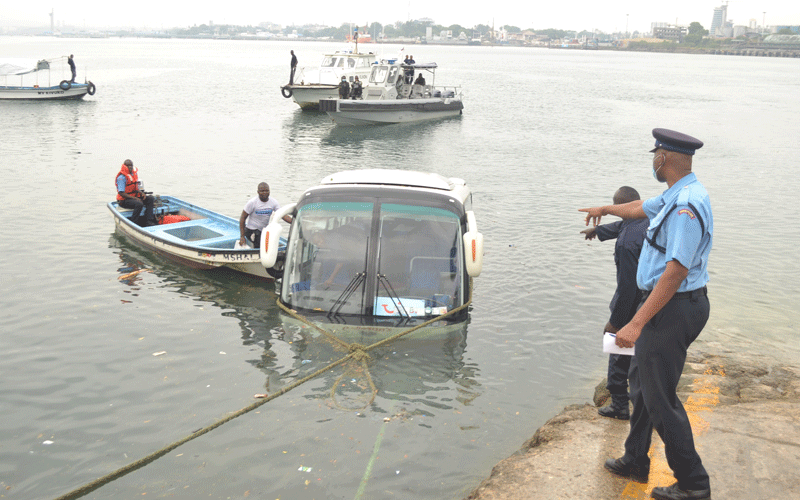 Near tragedy as tour bus slides into Indian Ocean