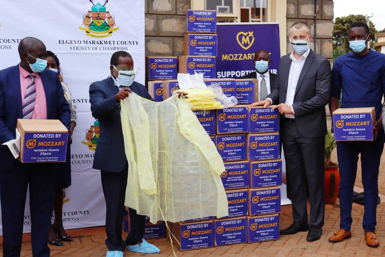 Mozzart donates PPEs worth Sh2M to Iten County Referral Hospital