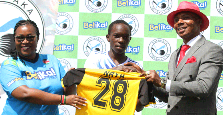 Sofapaka's jersey sponsor Betika comes to the aid of ailing Naya