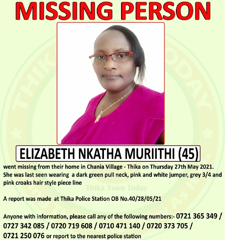 Thika family in distress after kin’s mysterious disappearance