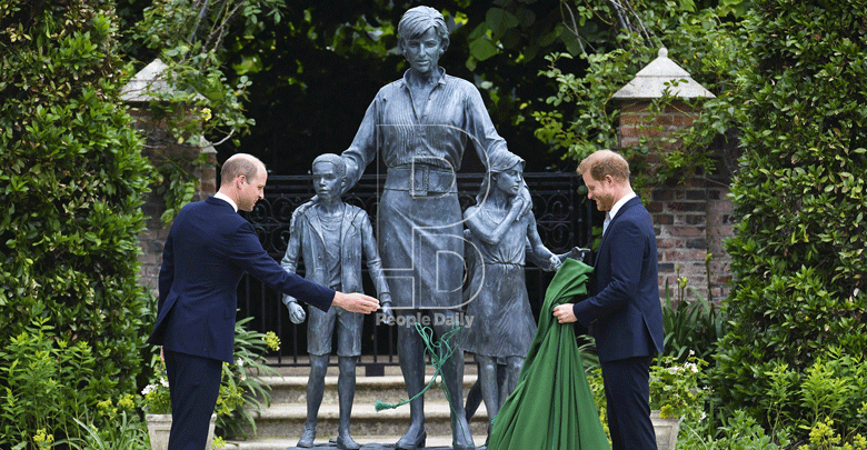 William, Harry reunite at Diana statue unveiling