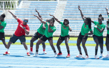 Kenya Lionesses during a training session in Kurume. PHOTO/NOC-K