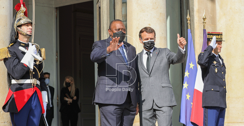 Uhuru, Macron hold talks on Sh160b road funding