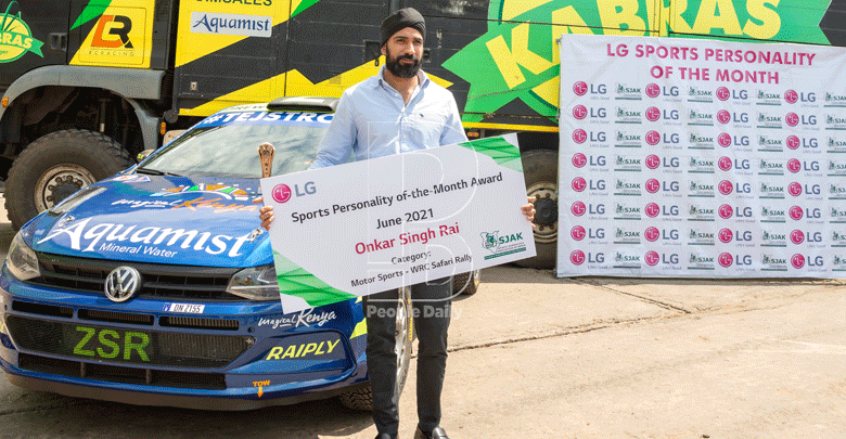 Rally driver Onkar Rai crowned sports personality of the month of June