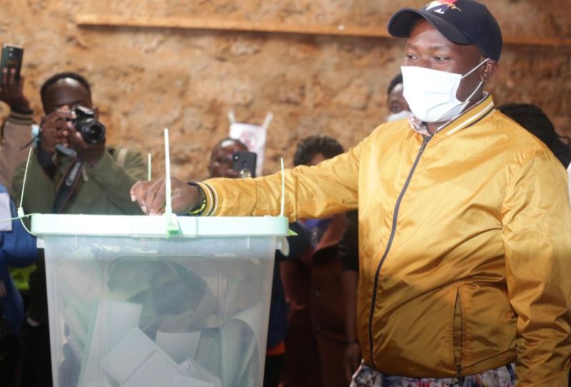 Kiambaa by-elections: UDA candidate John Njuguna casts his vote