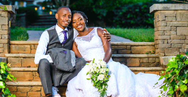 Patient wait! Finally Stacy and Jeremiah walk down the isle