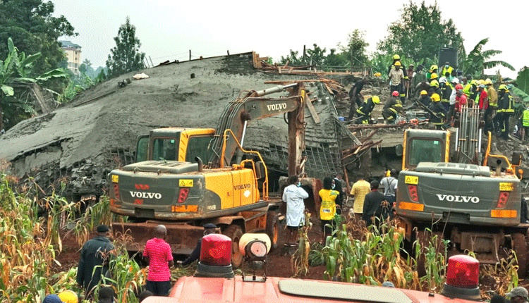 Three feared trapped as Gachie building collapses