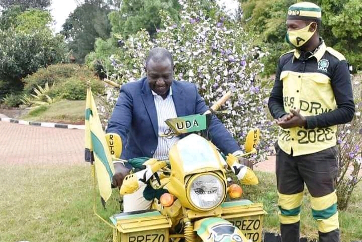 Man with UDA-branded motorbike finally meets Ruto after covering 249km to Nairobi