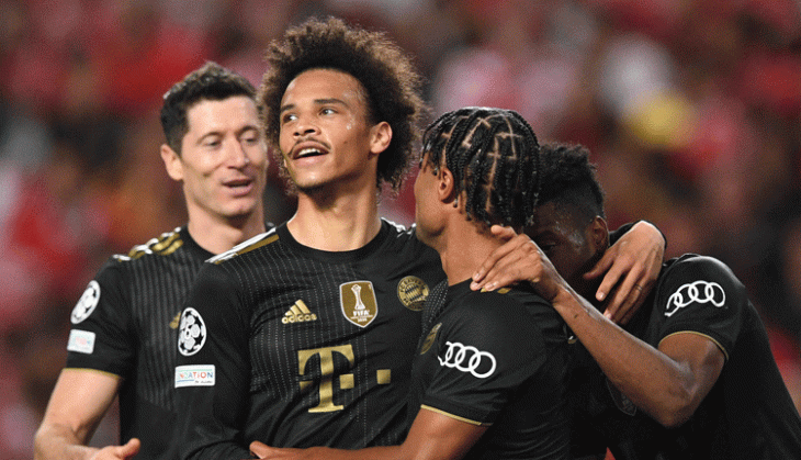 Sane strikes twice in huge Bayern win