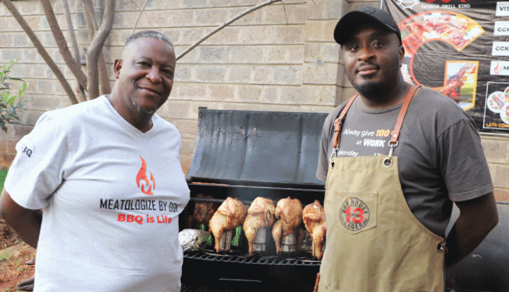 Grilling duo on a meaty business