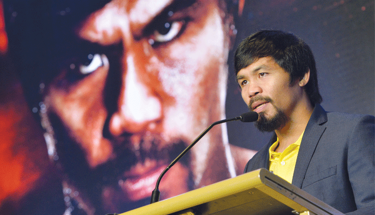 Boxer-senator Manny Pacquiao first to file certificate of candidacy in Philippine polls