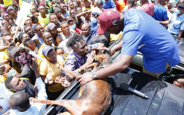 Rastafarian gifts DP Ruto goat in Thika