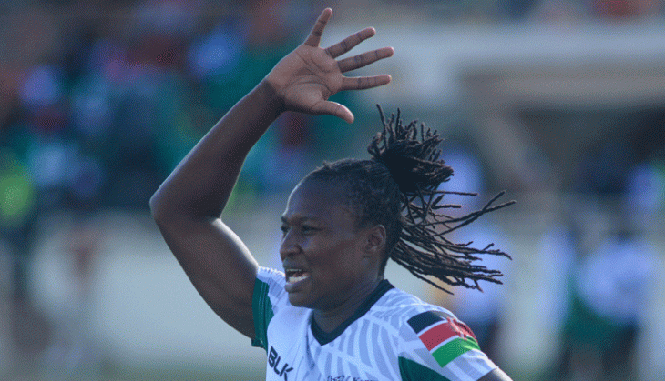 Kenya Lionesses’ Janet Okello at the Safari Sevens. PHOTO/Alex Njue