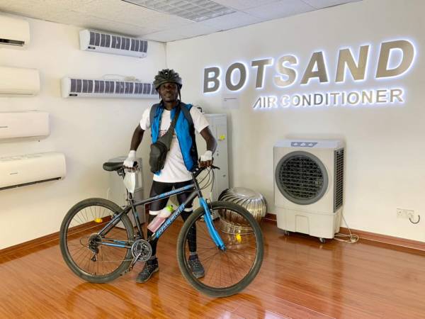 Cyclist on 4,000km ride to SA to raise school fees for orphans