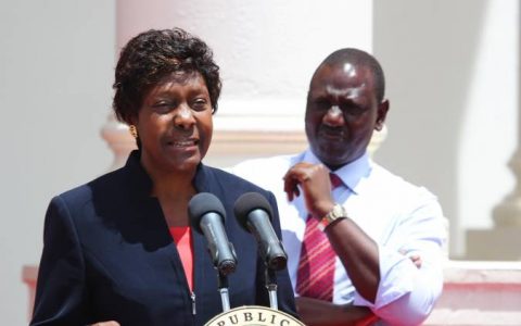 KItui Governor Charity Ngilu with DP William Ruto at a past event. PHOTO/Courtesy