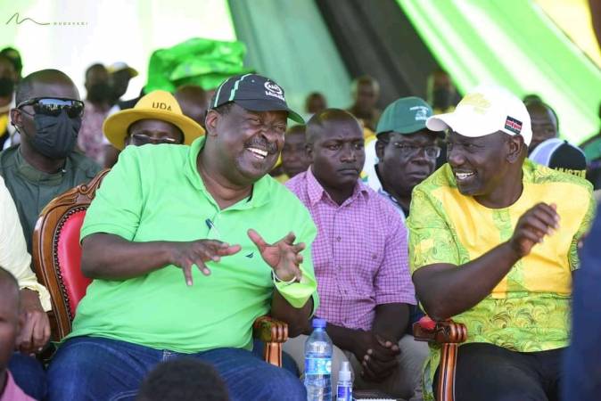 ANC leader Musalia Mudavadi and DP Ruto. PHOTO/Courtesy