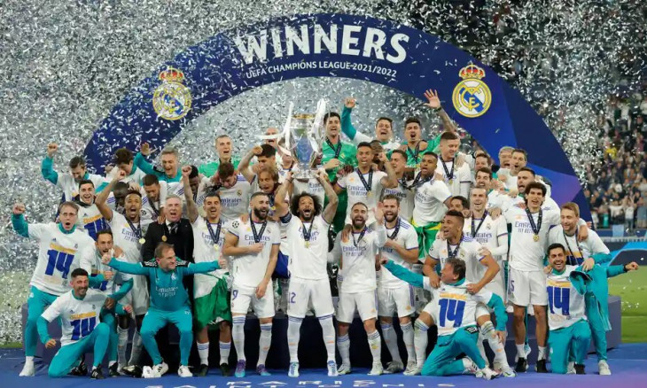 Real Madrid celebrate after winning Champions League title. PHOTO/Courtesy