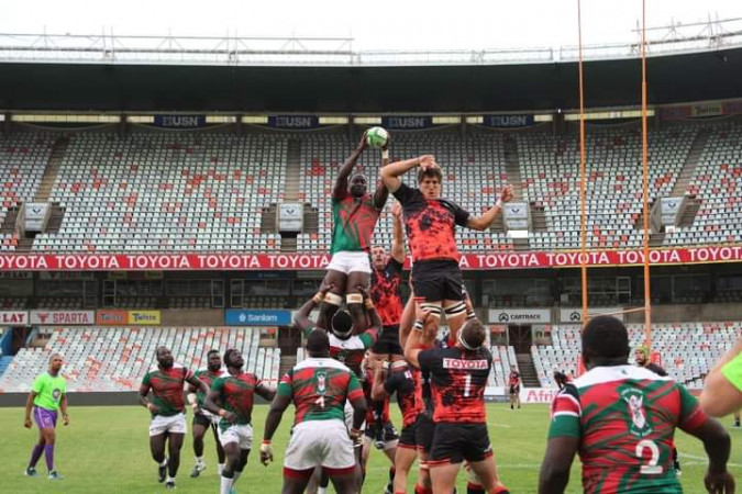 Kenya Simbas. in a lineout contest PHOTO/Kenya Simbas/Facebook