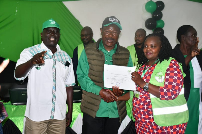 Moses Wetangula's certificate of registration for county elections. PHOTO/Courtesy