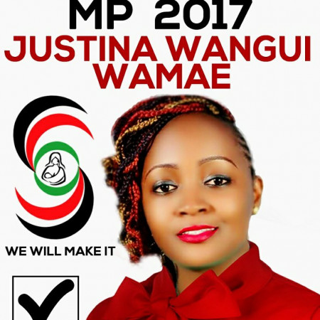 Justina Wamae in 2017 campaigns. 