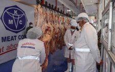 Public health officers inspect meat at KMC. PHOTO/Print