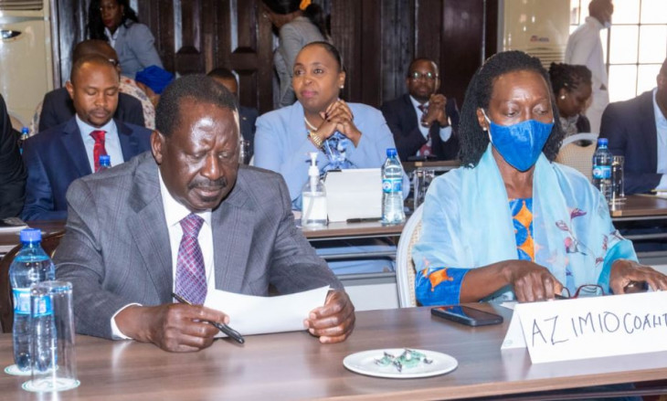 Raila, Wajackoyah leave IEBC meeting after Ruto arrives