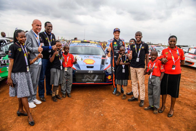 WRC driver Thierry Neuville touches souls at Maisha Mazuri Children Center